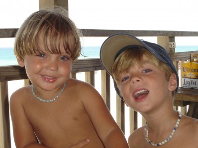 Rocco and Jack at the beach